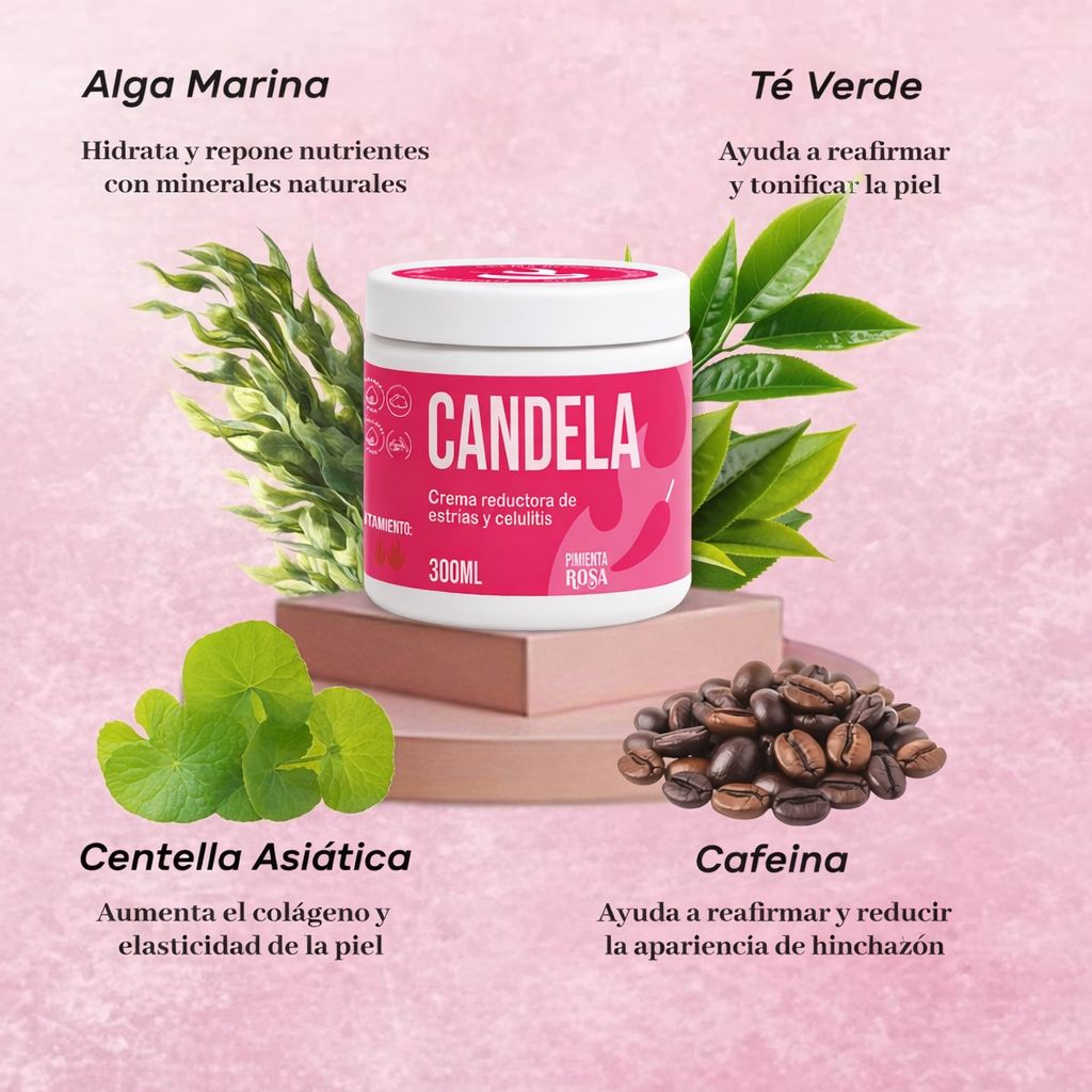 Ingredientes y presentación de Crema Candela